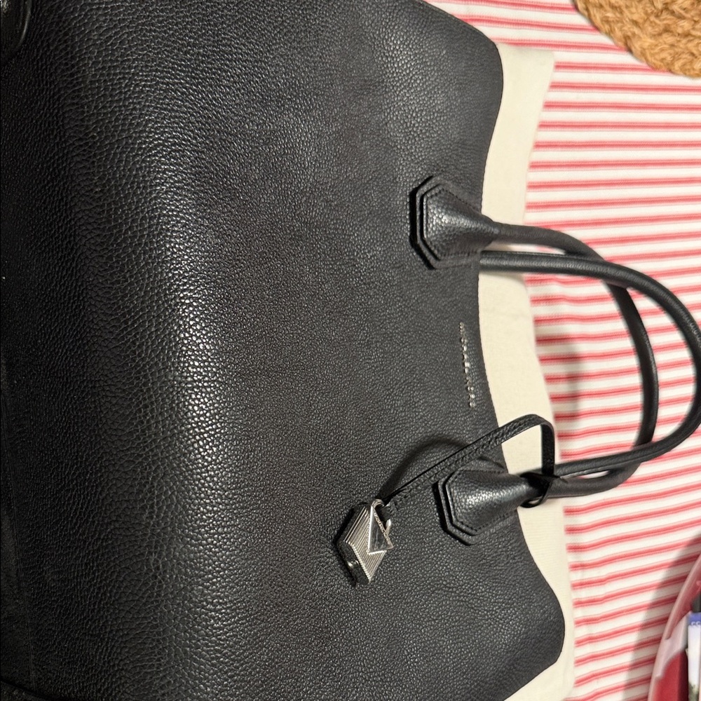 Michael Kors Black Leather Tote Bag